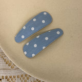 Solid Denim Hair Clip