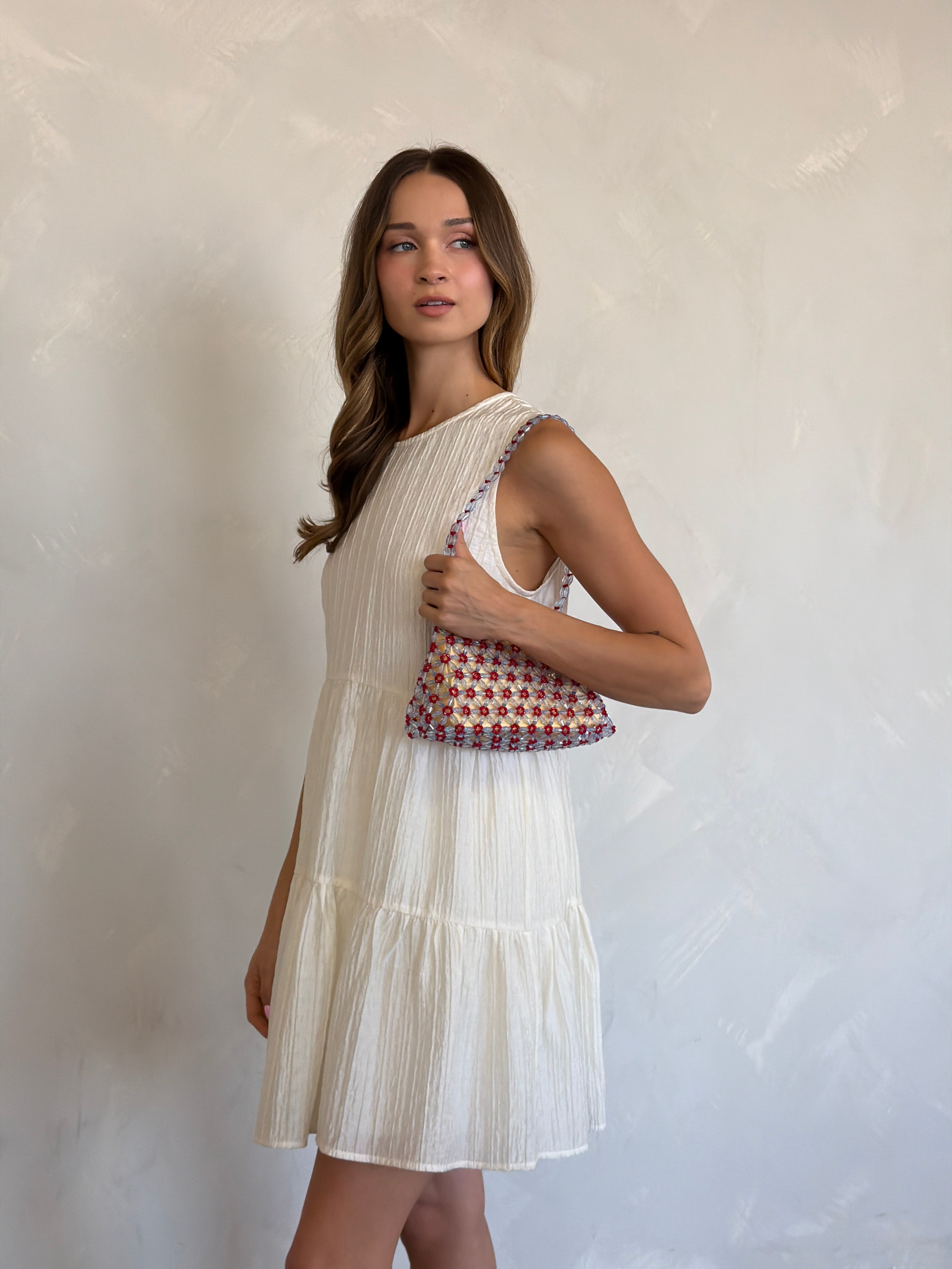 Mini Flower Beaded Bag