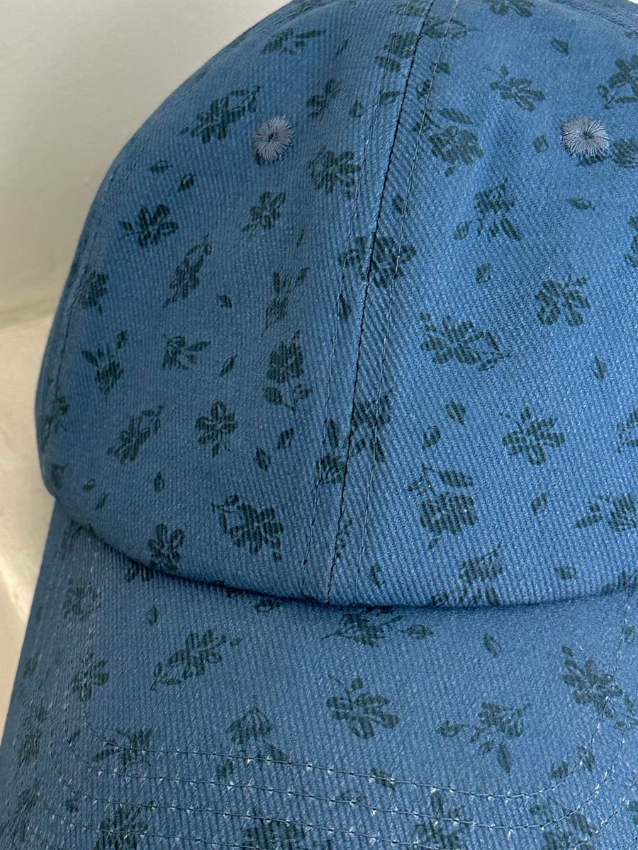 Denim Floral Cap