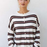 Varsity Striped Piper Cardigan