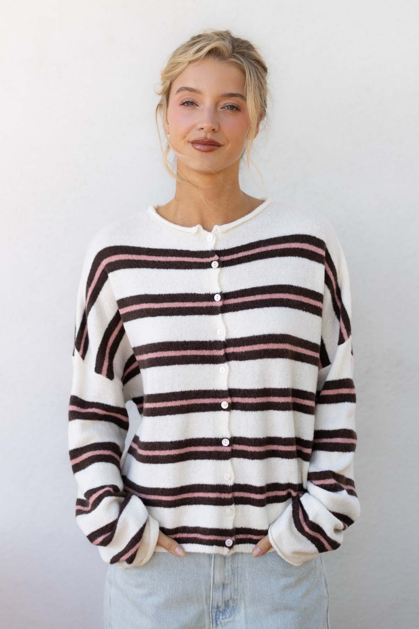 Varsity Striped Piper Cardigan
