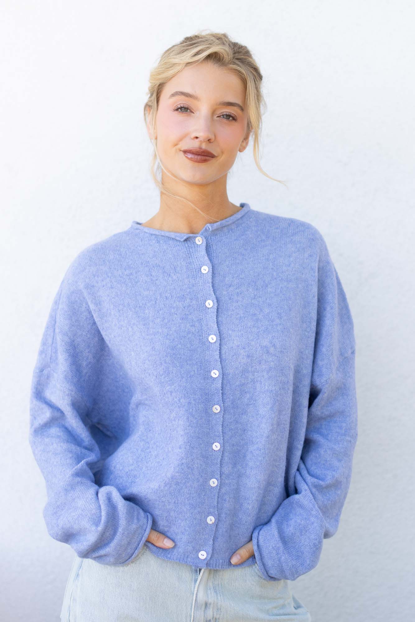 Dusty Blue Piper Cardigan