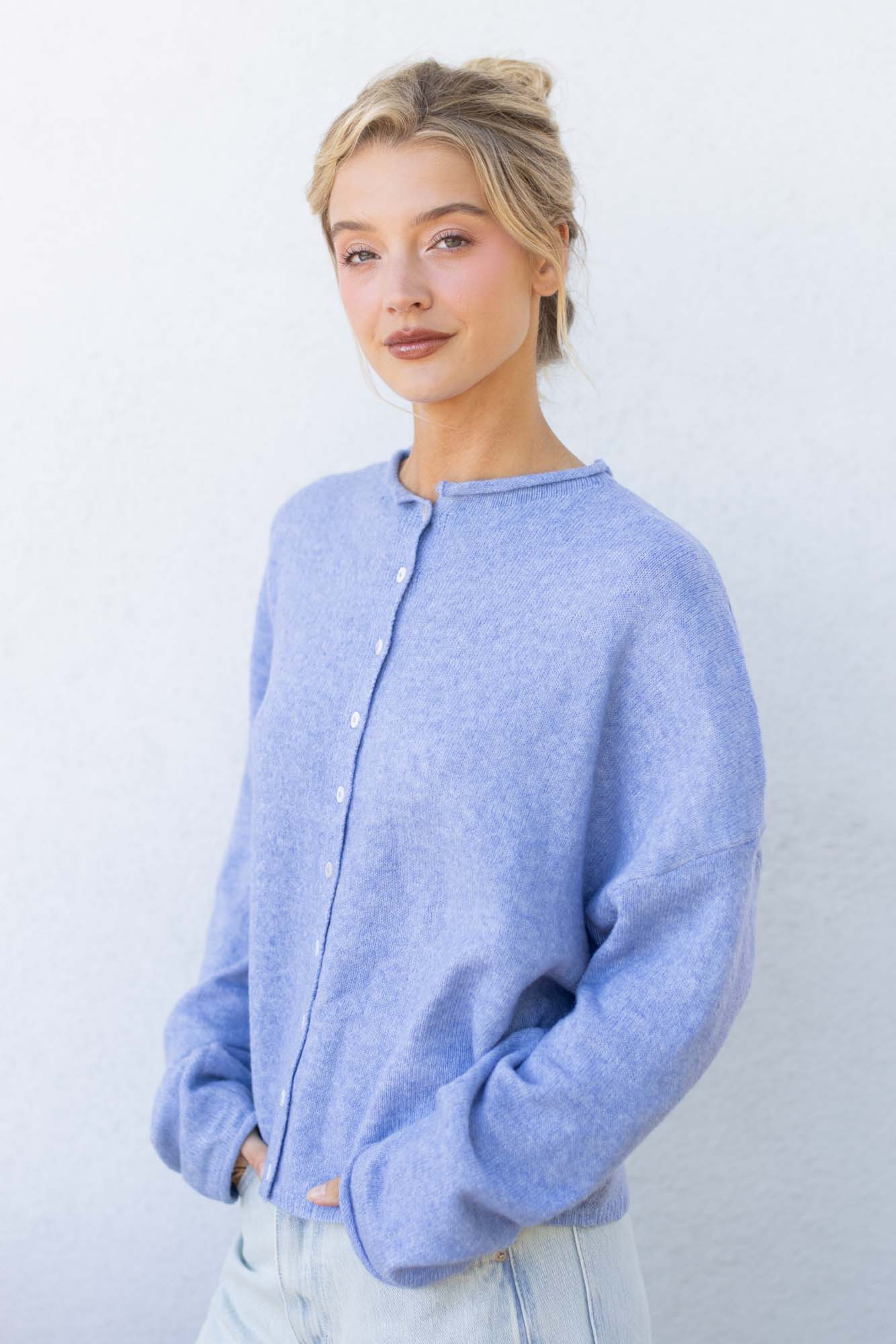 Dusty Blue Piper Cardigan