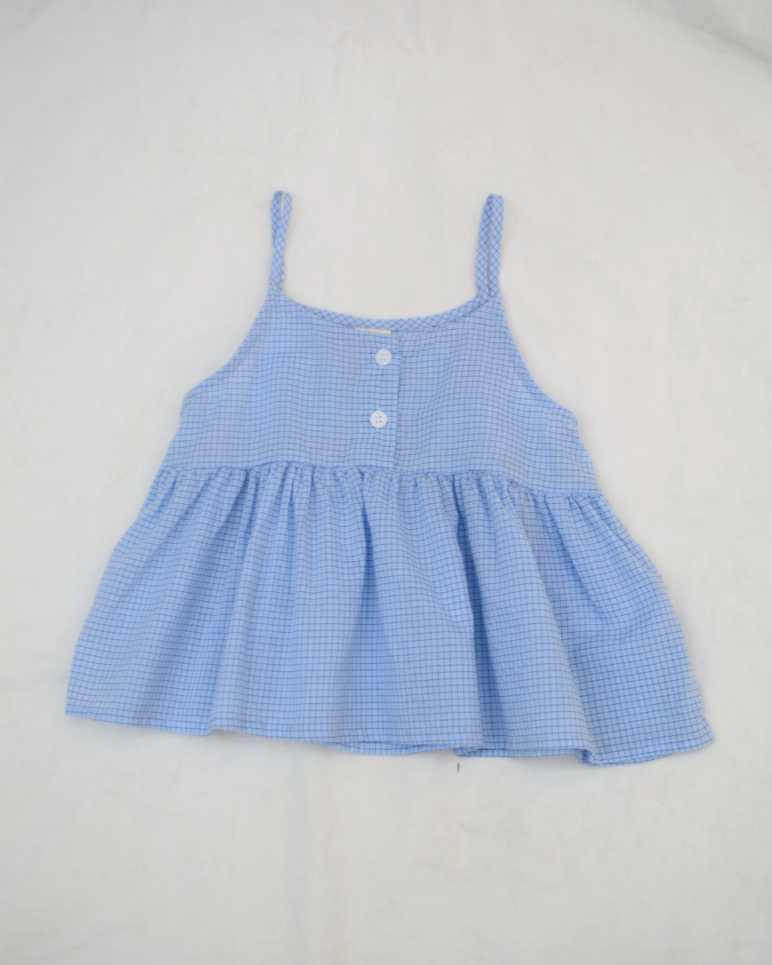 Gingham Babydoll Top