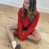 Tomato Red Piper Cardigan