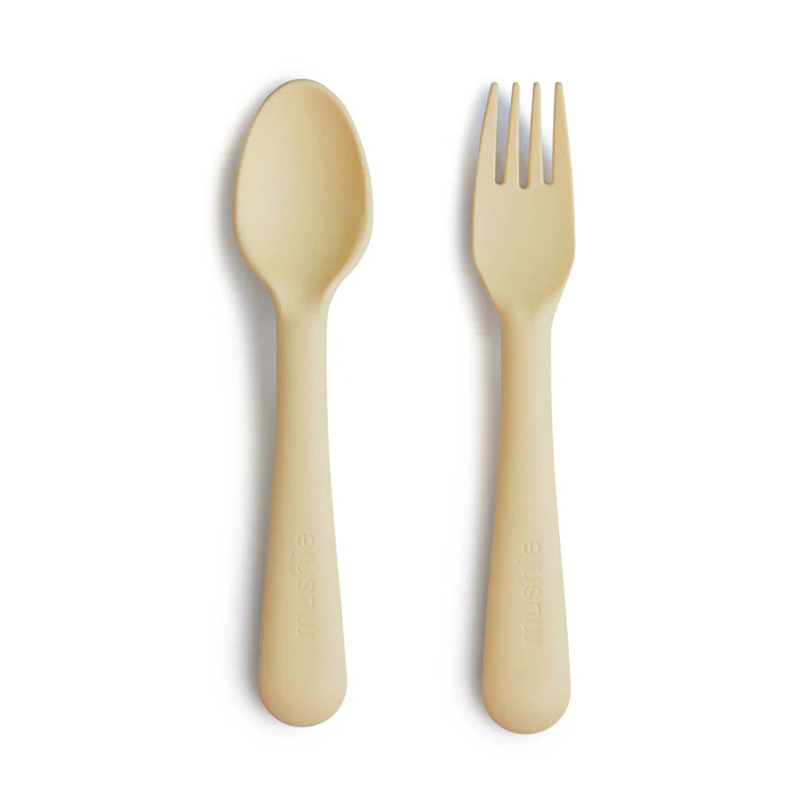 Mushie: Fork and Spoon Set