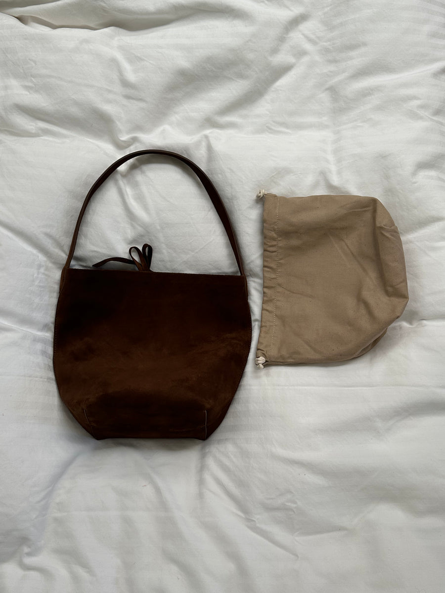 Suede Basket Bag