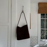 Suede Bucket Bag