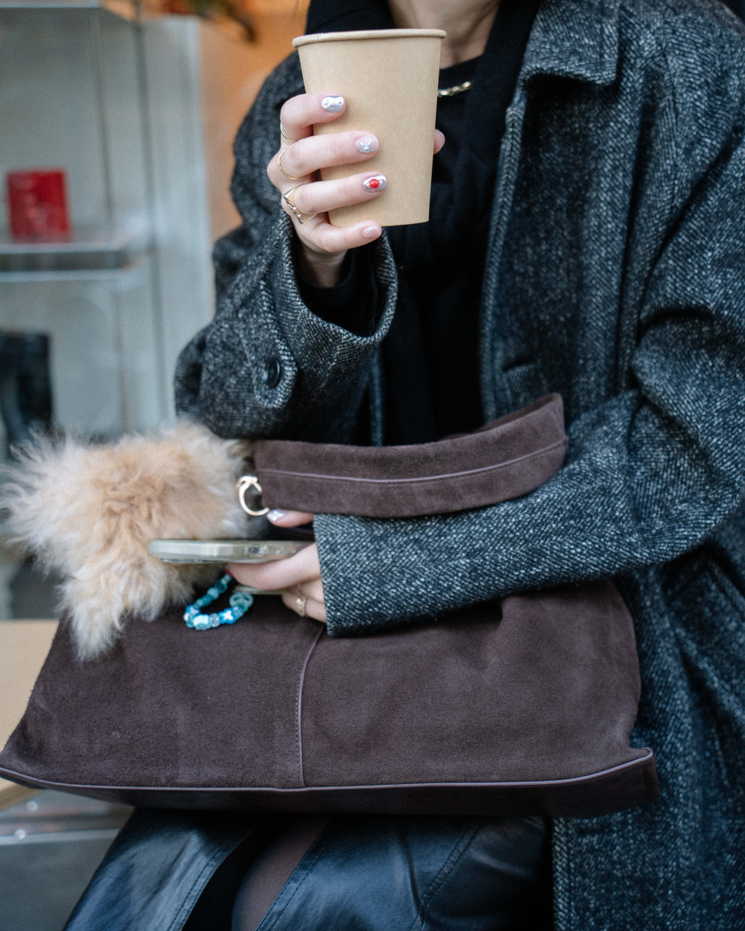 Suede Hobo Bag