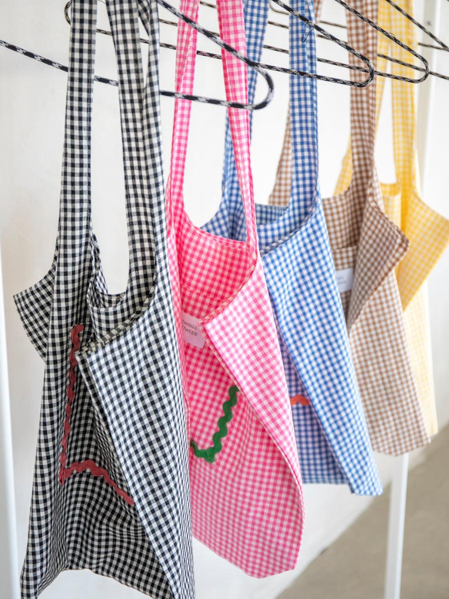 Gingham Things Between Tote Bags