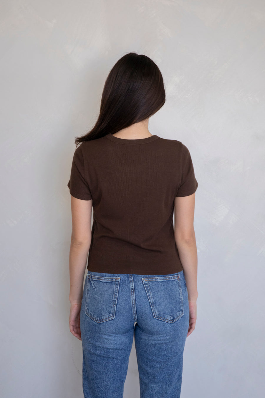 Basic Ribbed Crop Tee