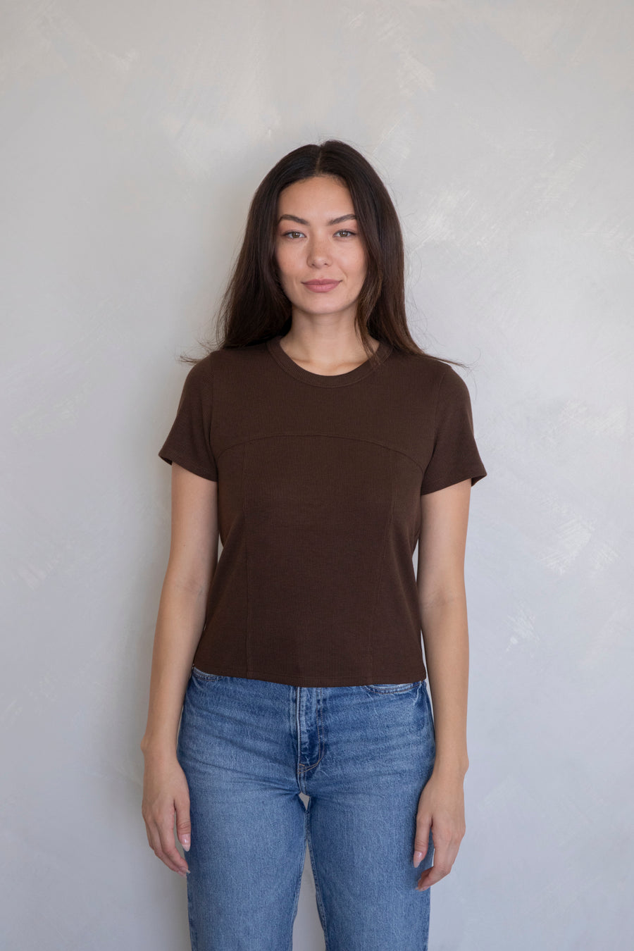 Basic Ribbed Crop Tee