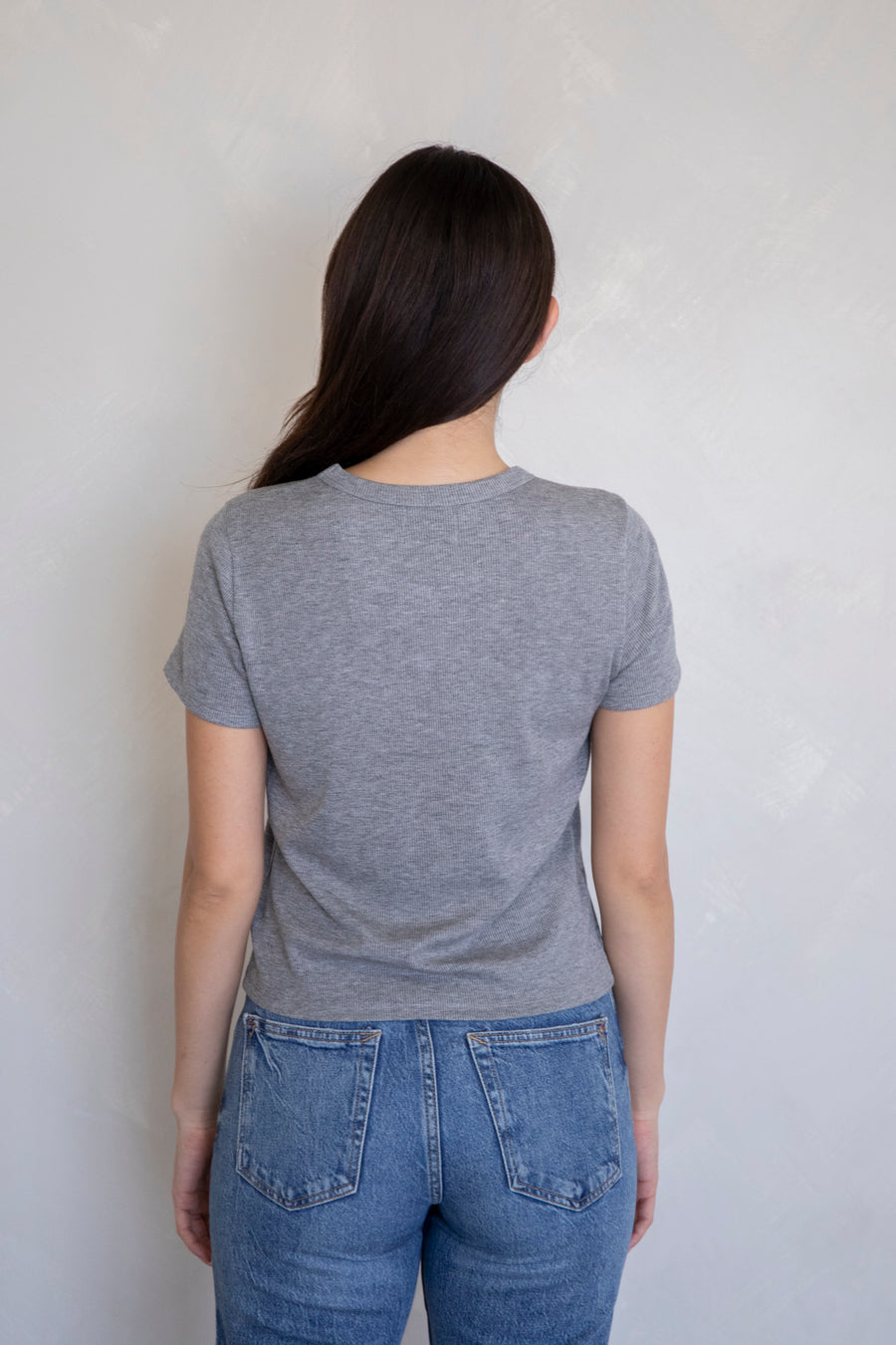 Basic Ribbed Crop Tee