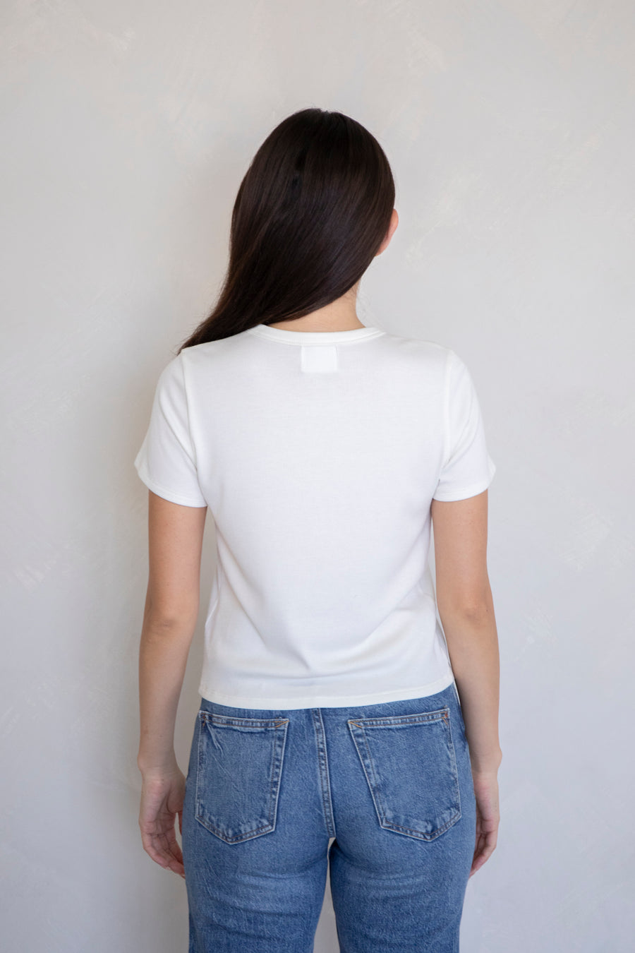 Basic Ribbed Crop Tee