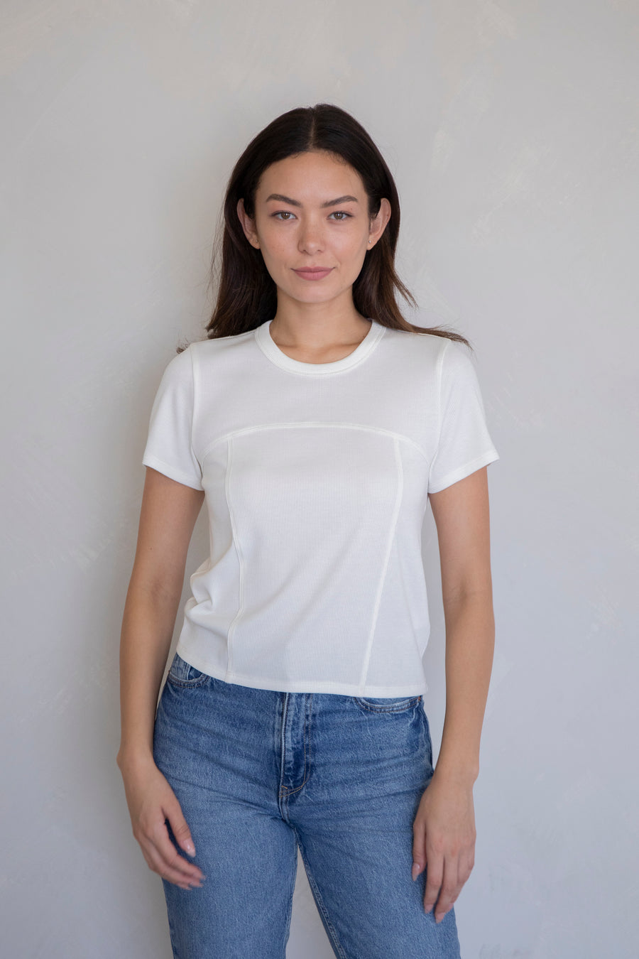 Basic Ribbed Crop Tee