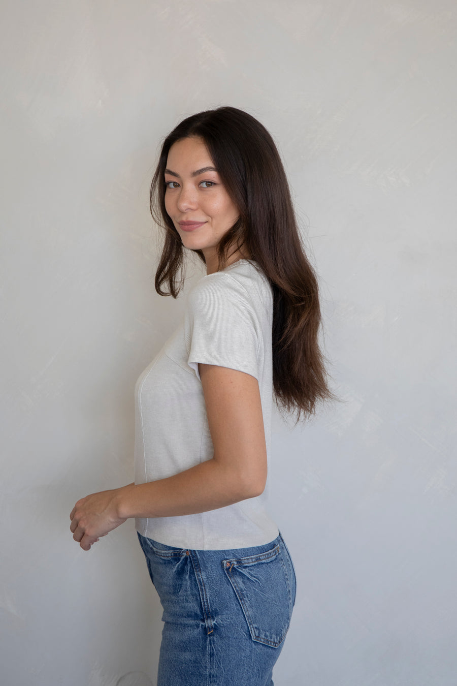 Basic Ribbed Crop Tee