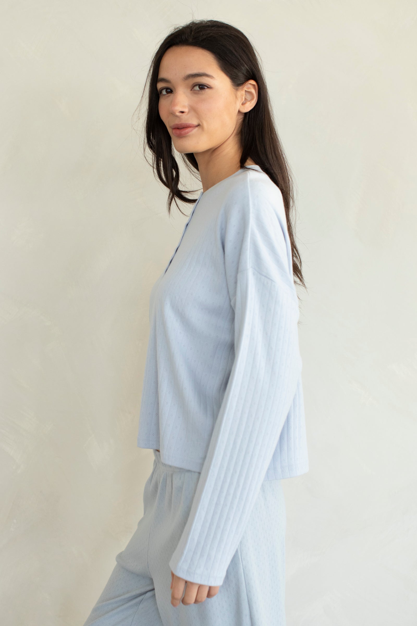 Pointelle Henley Top