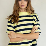 Sheila Mock Neck Short Sleeve Top
