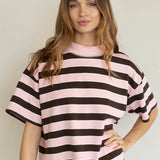 Sheila Mock Neck Short Sleeve Top