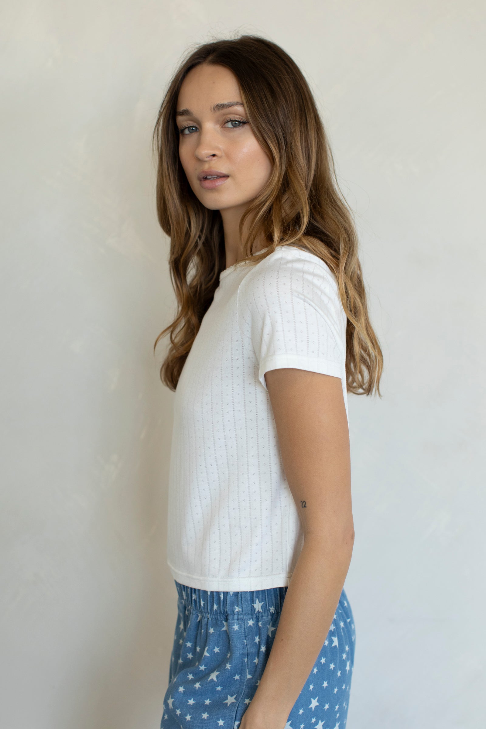 Danna Pointelle Tee