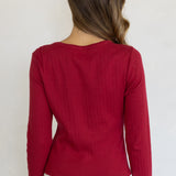 Rina Pointelle Long Sleeve Top