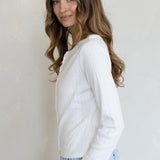 Rina Pointelle Long Sleeve Top