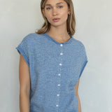 Striped Piper Vest Cardigan