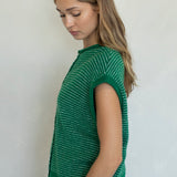Striped Piper Vest Cardigan