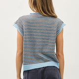 Mini Striped Piper Vest Cardigan