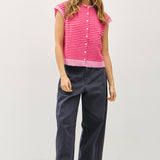 Mini Striped Piper Vest Cardigan