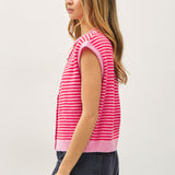 Mini Striped Piper Vest Cardigan