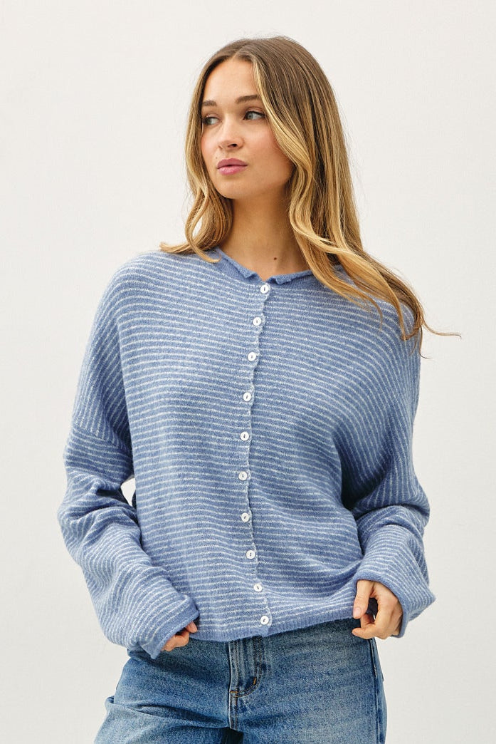 Pin-Striped Piper Cardigan