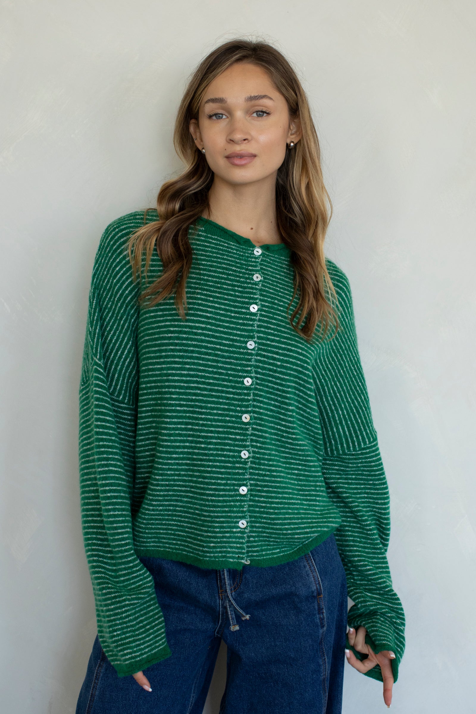 Pin-Striped Piper Cardigan