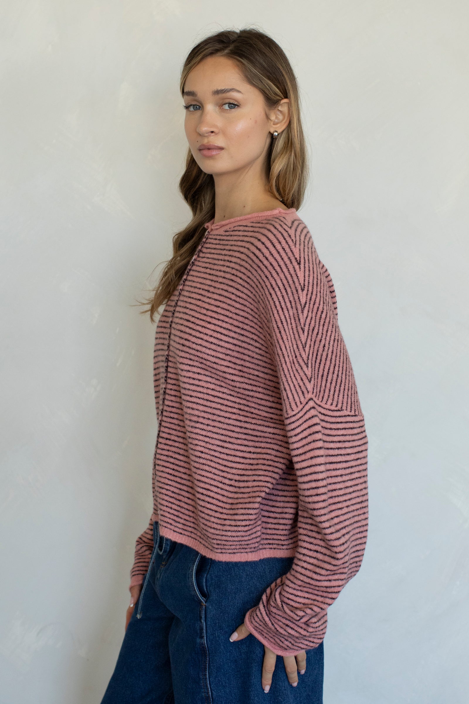 Pin-Striped Piper Cardigan