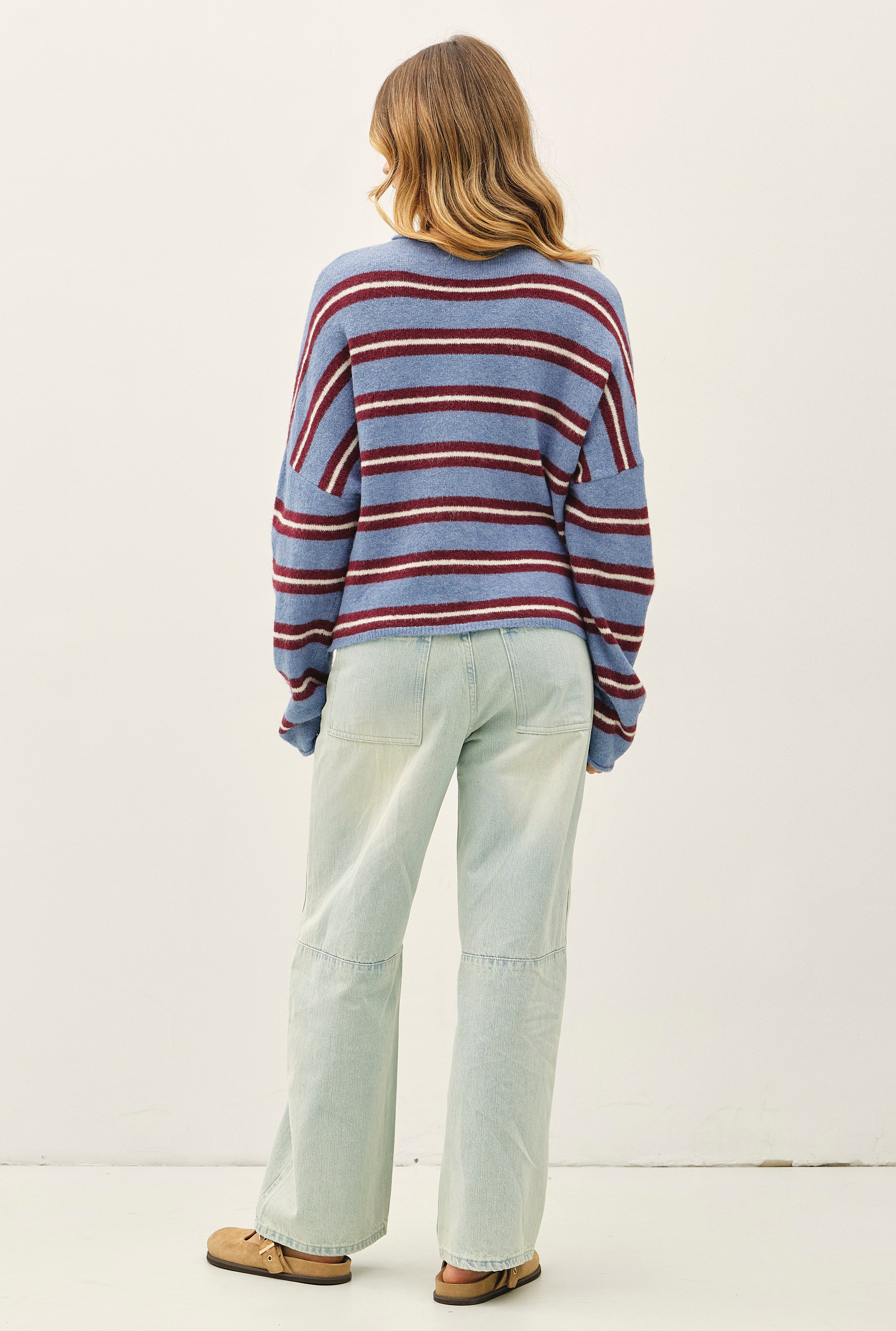 Varsity Striped Piper Cardigan