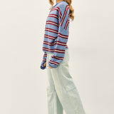 Varsity Striped Piper Cardigan