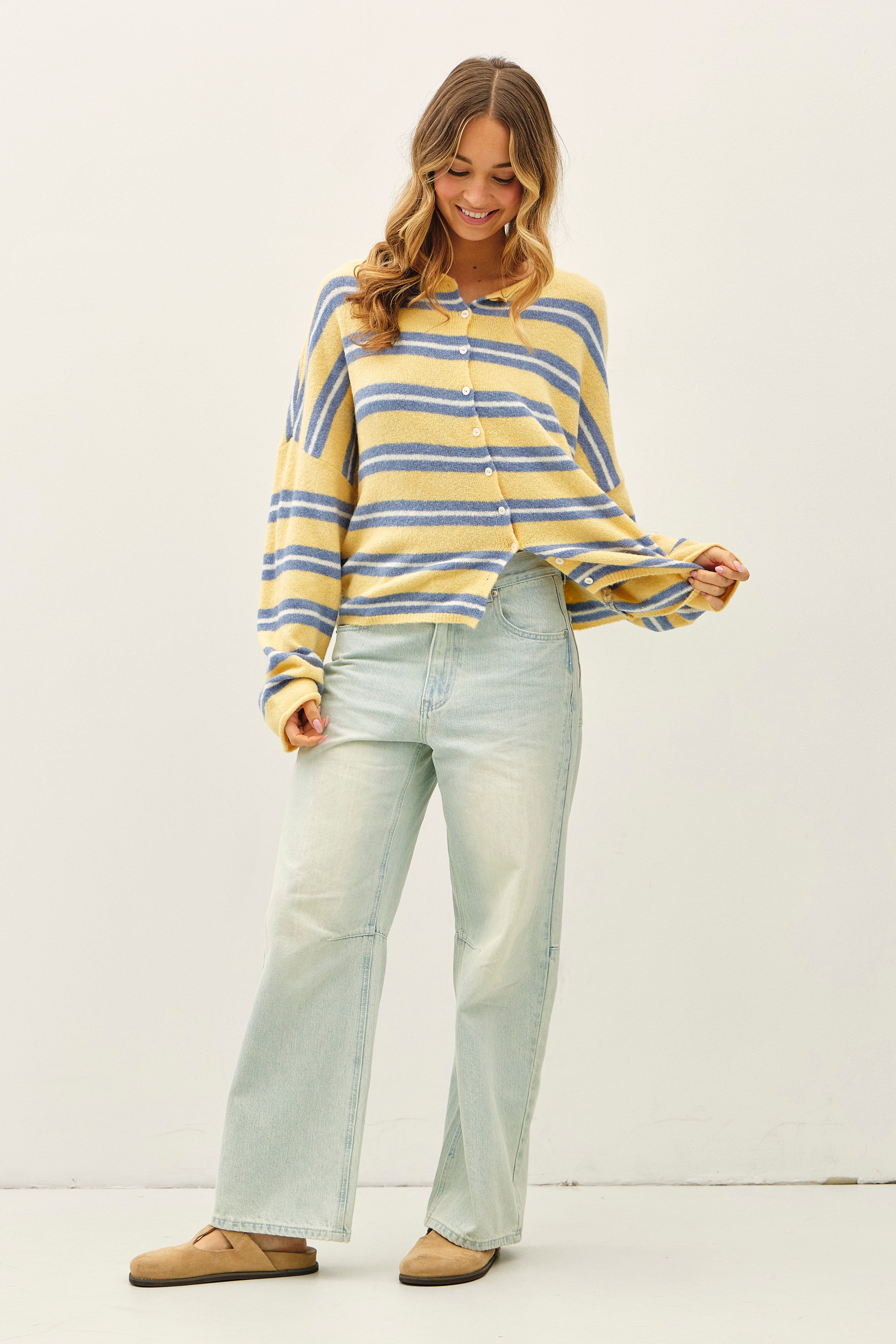 Varsity Striped Piper Cardigan