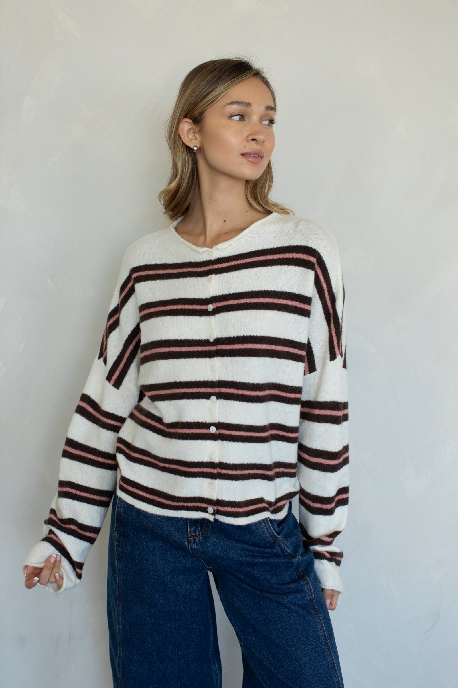 Varsity Striped Piper Cardigan