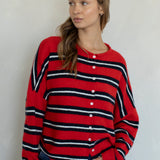 Varsity Striped Piper Cardigan