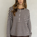 Oversized Striped Piper Henley