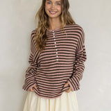 Oversized Striped Piper Henley