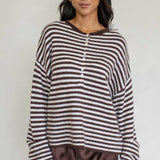 Oversized Striped Piper Henley