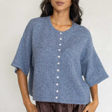 Anika Pointelle Short Sleeve Cardigan