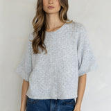 Anika Pointelle Short Sleeve Cardigan