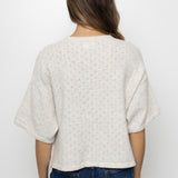 Anika Pointelle Short Sleeve Cardigan