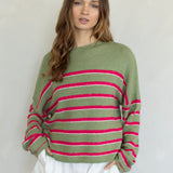 Quarter Striped Piper Pullover
