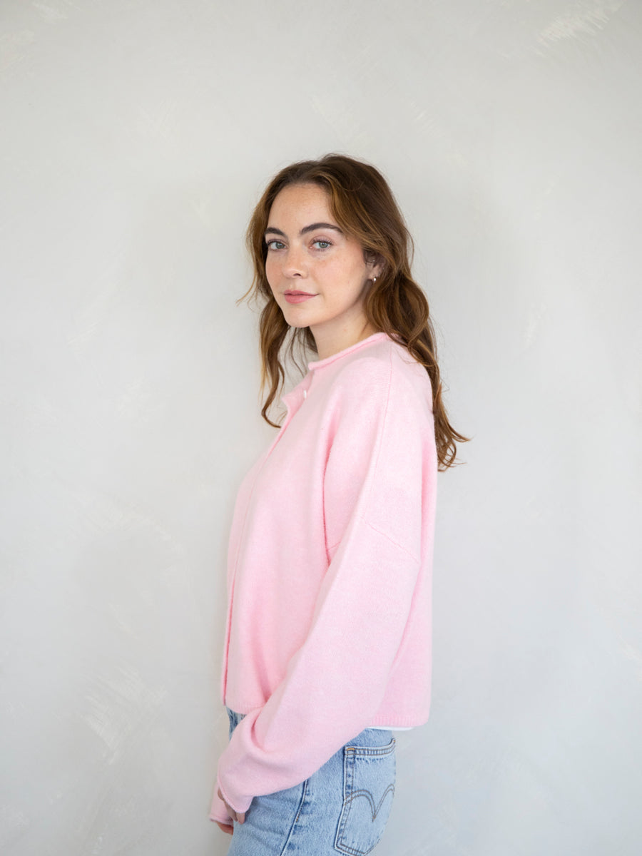 Piper Cardigan - Baby Pink