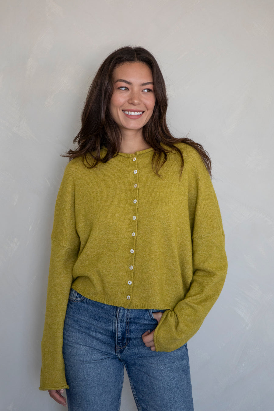 Dijon Yellow Piper Cardigan