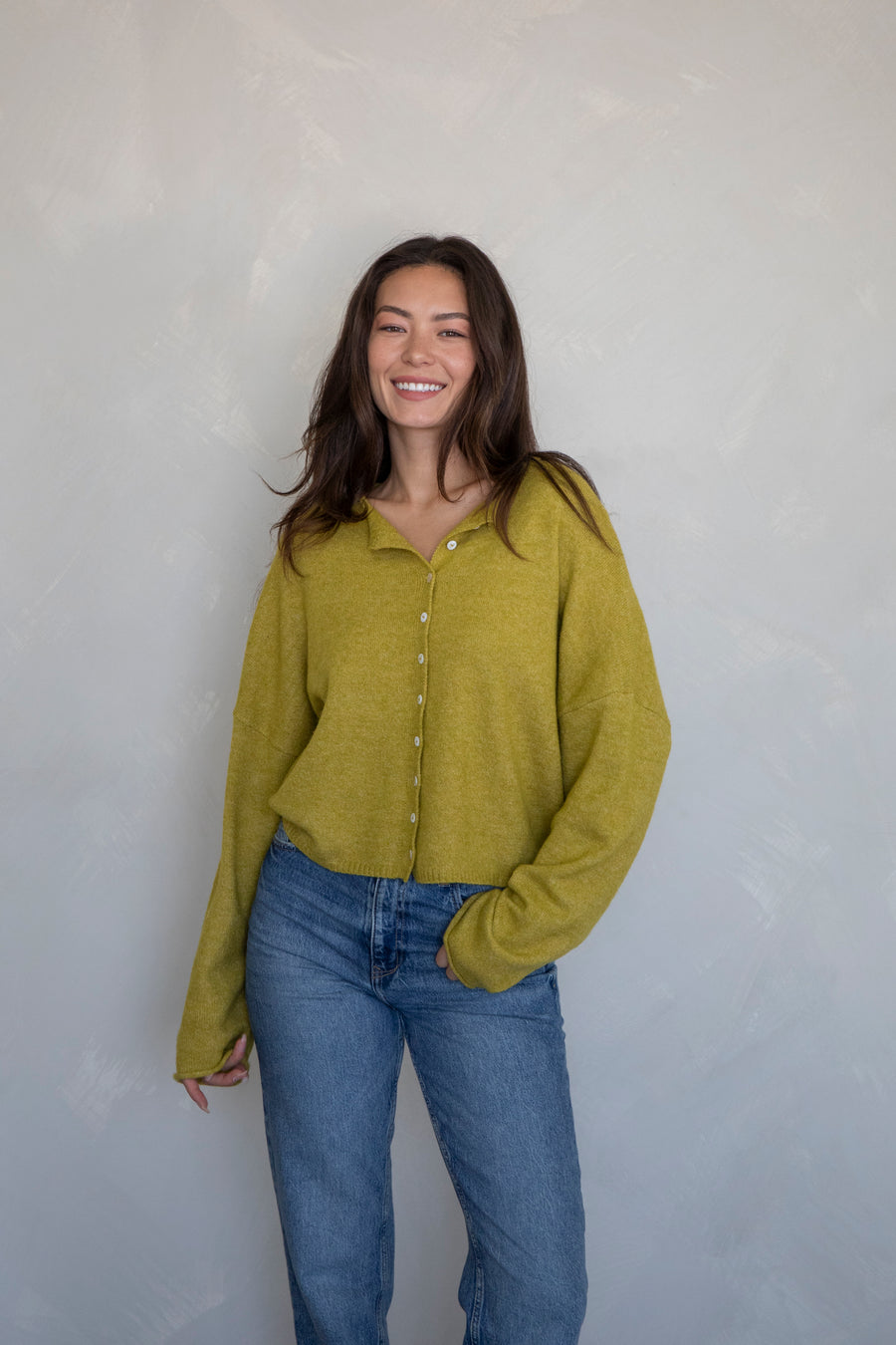 Dijon Yellow Piper Cardigan