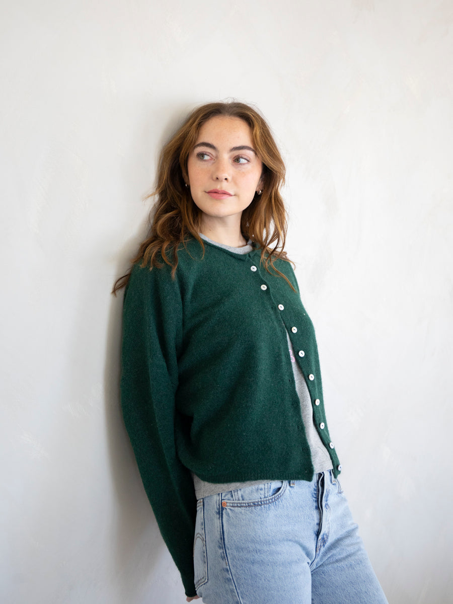 Forest Green Piper Cardigan